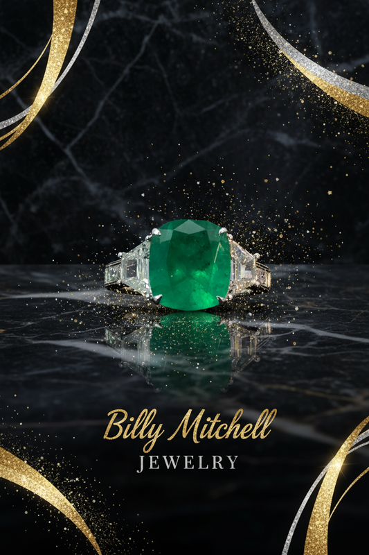 157640 - 4.57 ctw emerald and diamond ring