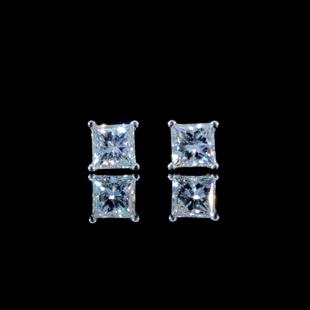 .72 ctw diamond studs