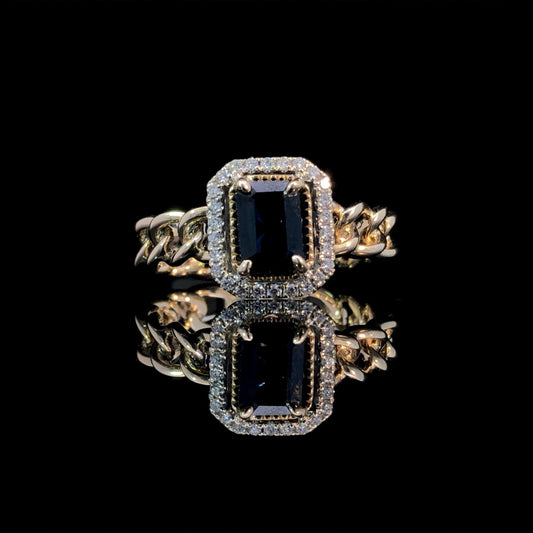 162953 - 1.09 ctw sapphire and diamond ring