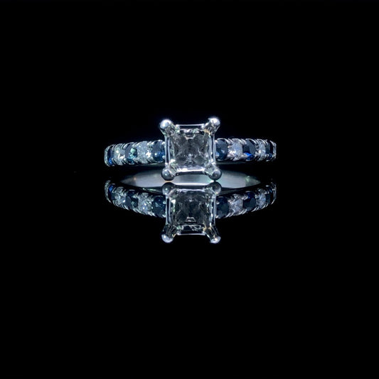 163833 - .50 ctw diamond and sapphire semi mount