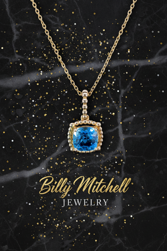 Blue topaz pendant