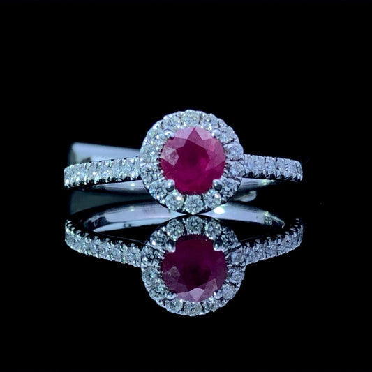 148067 - .98 ctw ruby and diamond ring