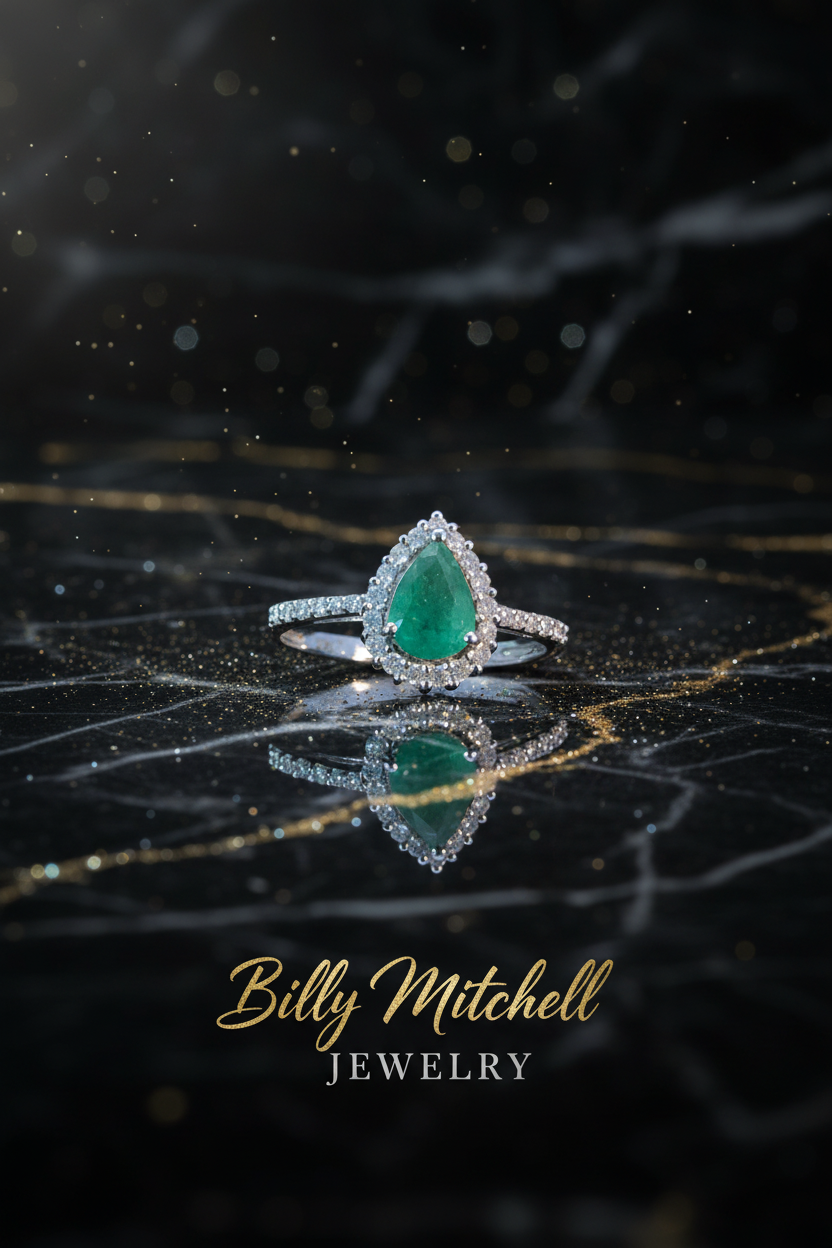 148208 - 1.23 ctw emerald and diamond ring
