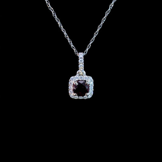 .79 ctw ruby and diamond pendant