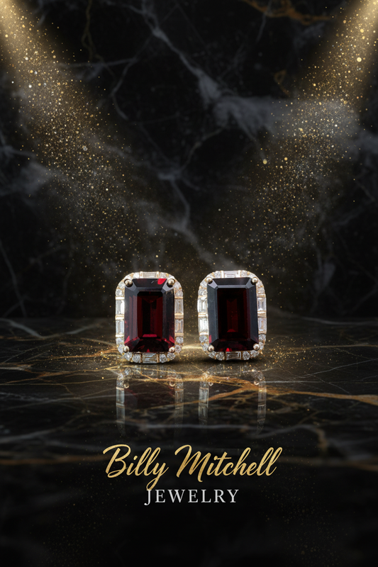 167137 - 6.67 ctw garnet and diamond earrings