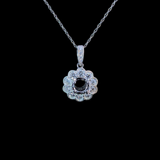 163622 - .63 ctw diamond pendant mount