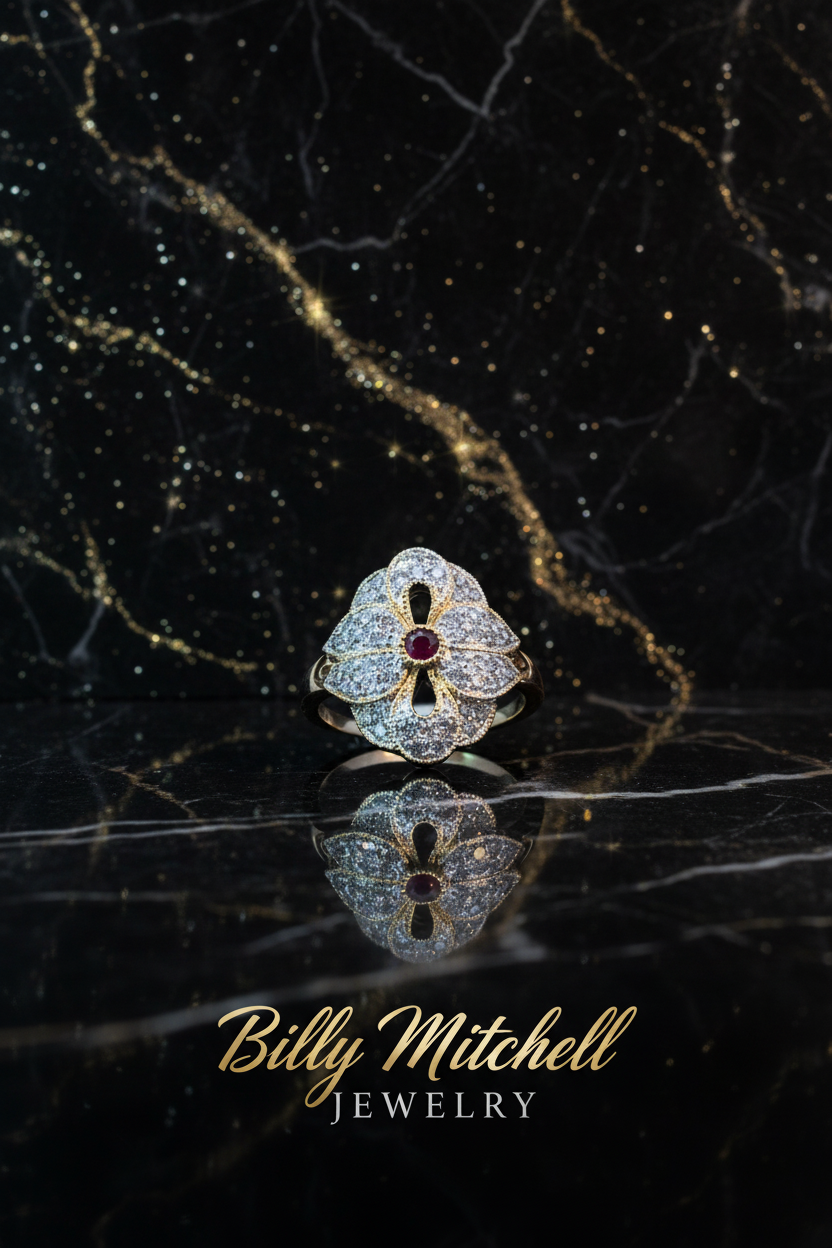 159974 - .63 ctw ruby and diamond ring