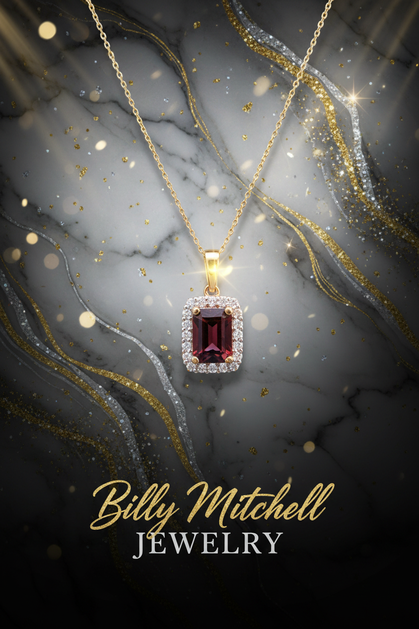 166546 - 1.15ctw garnet pendant