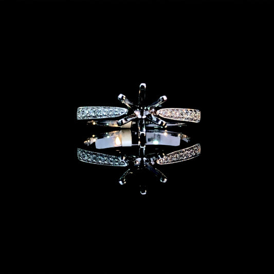 153820 - .13 ctw diamond semi mount