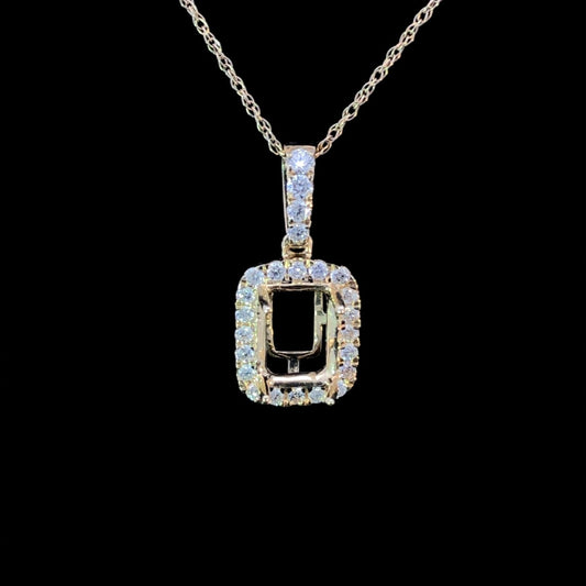 160768 - .20 ctw diamond pendant mount