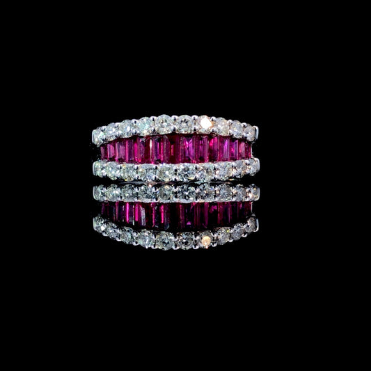 164952 - 1.74 ctw ruby and diamond ring