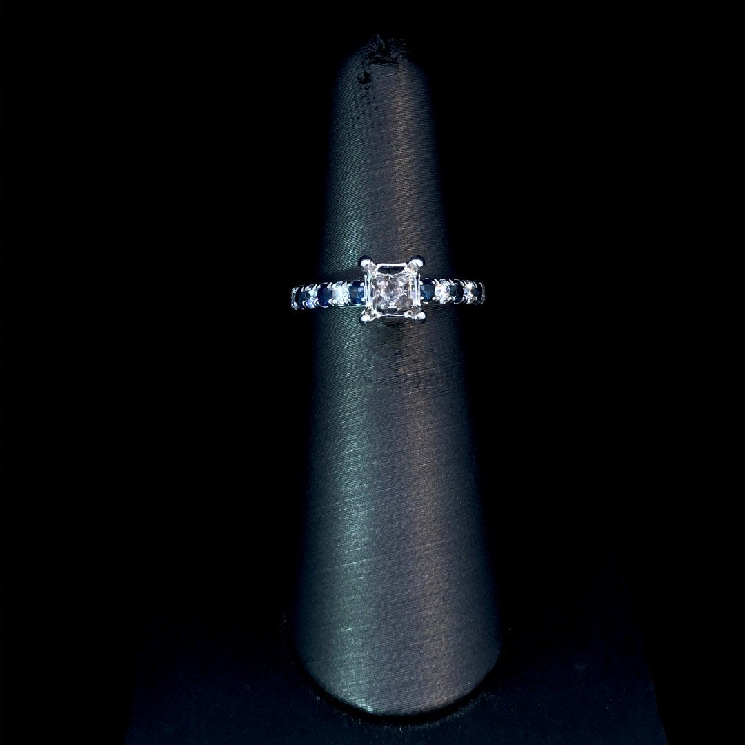 163833 - .50 ctw diamond and sapphire semi mount