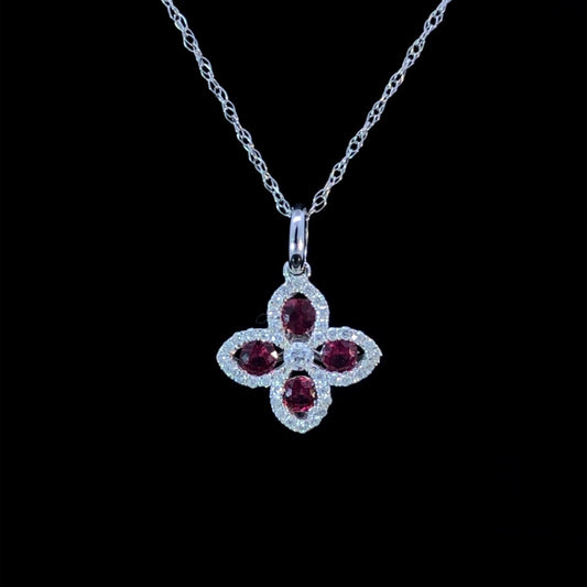 158580 - Ruby and diamond pendant