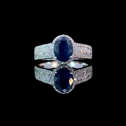 1.55 ctw sapphire and diamond ring