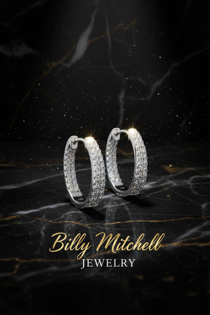 165297 - 1.50 ctw diamond hoops