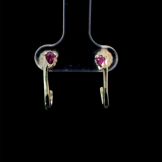 165650 - .30 ctw ruby earrings