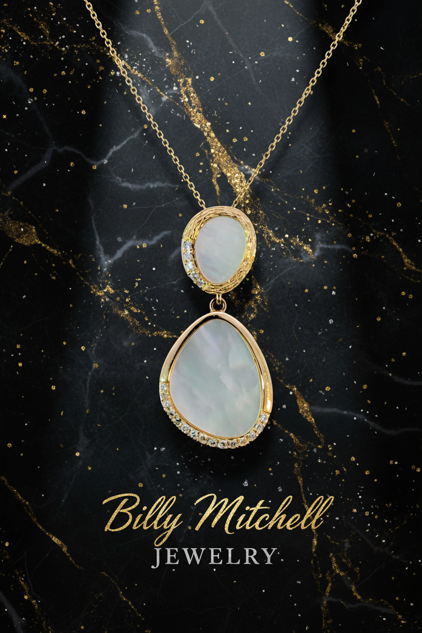 167119 - mother of pearl and diamond pendant