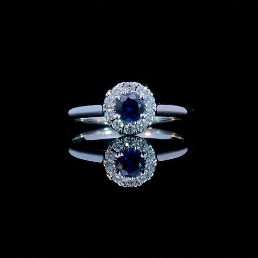 163228 - .39 ctw sapphire and diamond ring