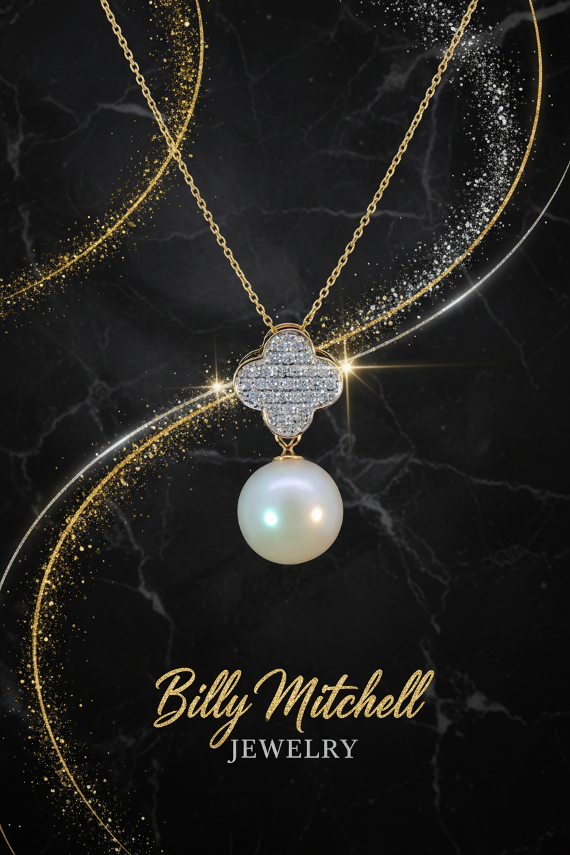 167121 - Pearl and diamond pendant