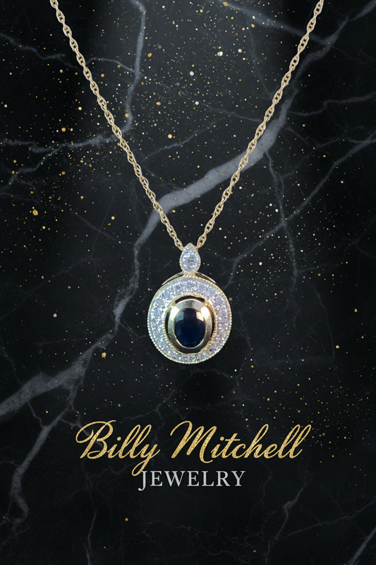 158822 - .55 ctw sapphire and diamond pendant