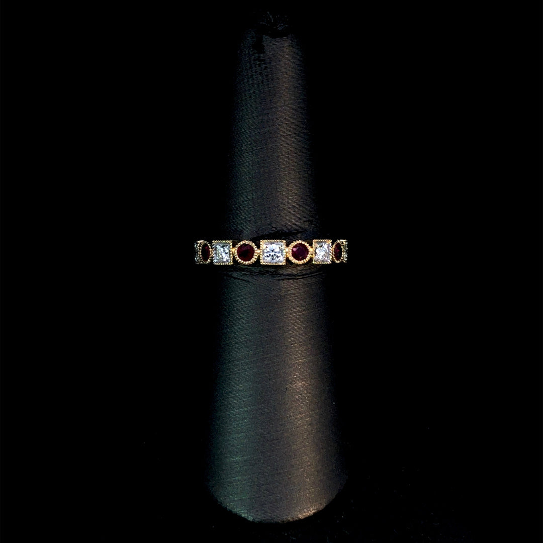 166600 - ruby and diamond band