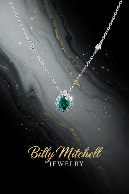 165188 - .97 emerald and diamond necklace