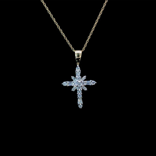 165983 - .25ctw diamond cross pendant