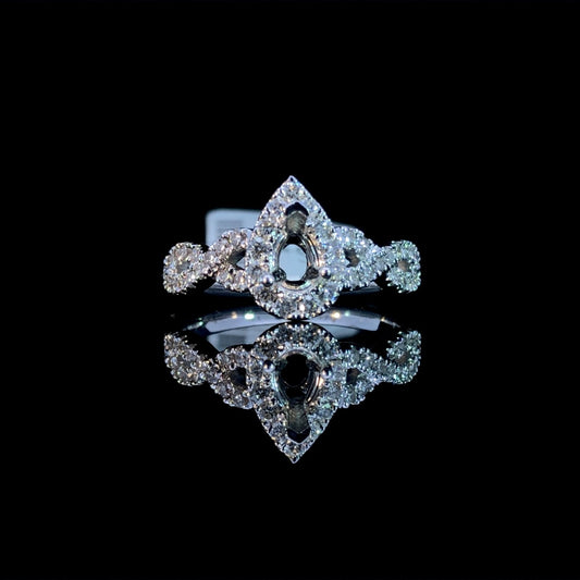 162371 - .52 ctw diamond semi mount