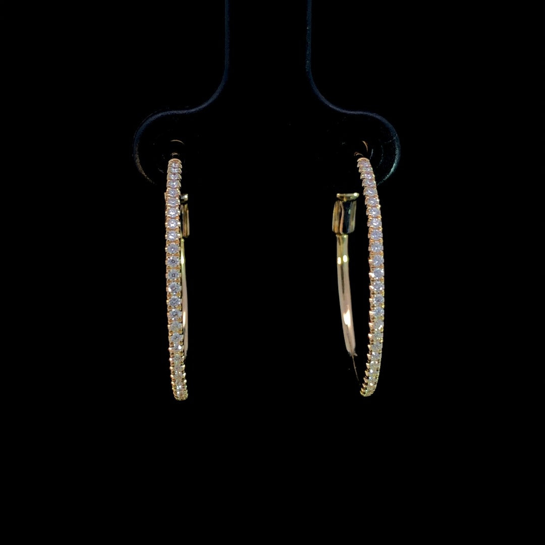 163180 - .23 ctw diamond hoops