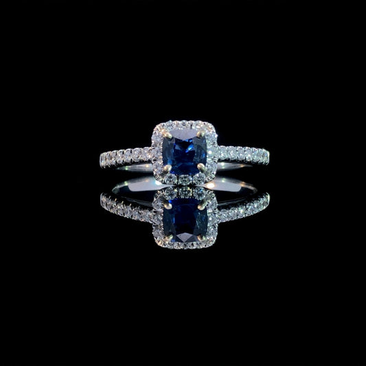 163226 - .83 ctw sapphire and diamond ring