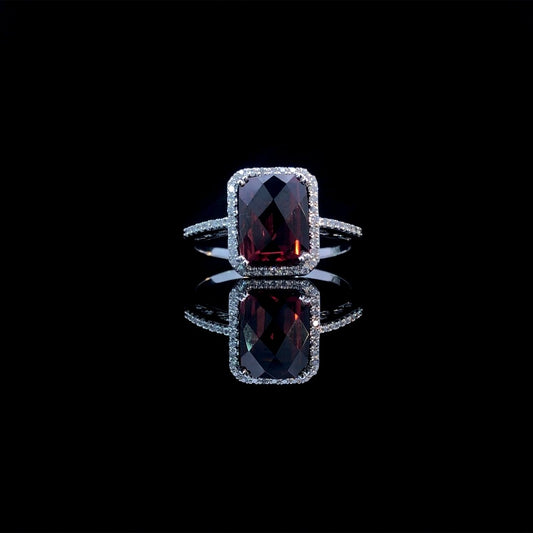 164138 - 2.28 ctw garnet and diamond ring