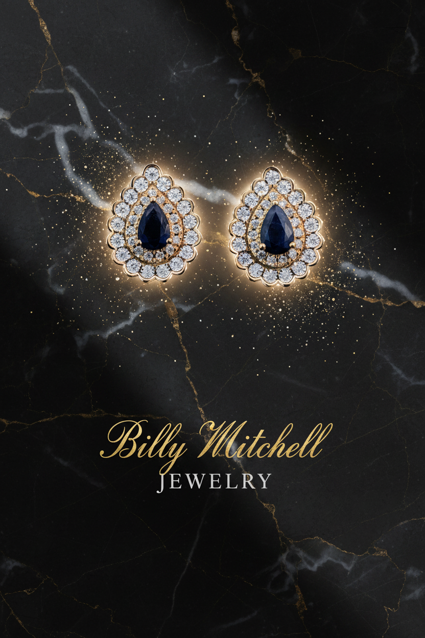 166979 - 1.32 ctw sapphire and diamond earrings