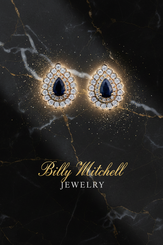 166979 - 1.32 ctw sapphire and diamond earrings
