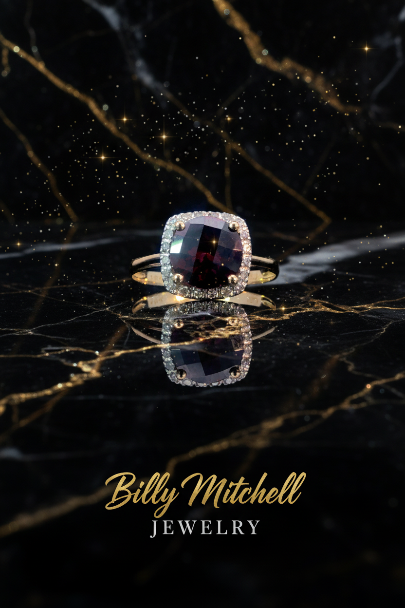 165182 - Garnet and Diamond ring