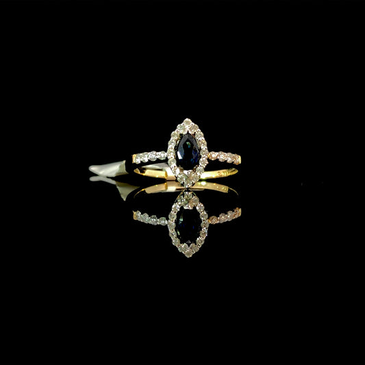 162888 - .52 ctw sapphire and diamond ring