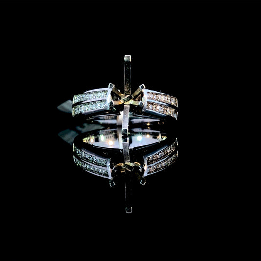 128483 - .44 ctw diamond semi mount