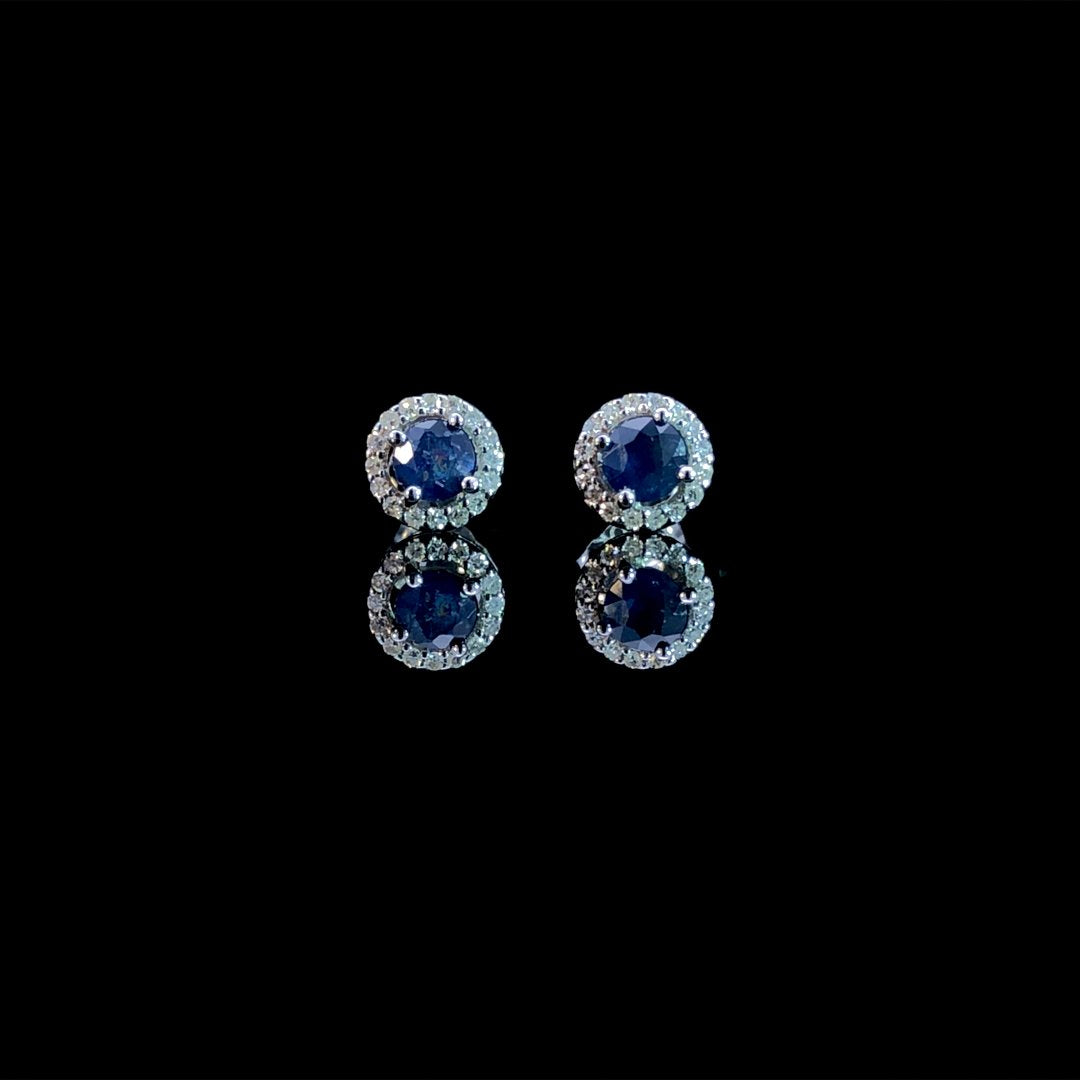 164019 - Sapphire and diamond earrings