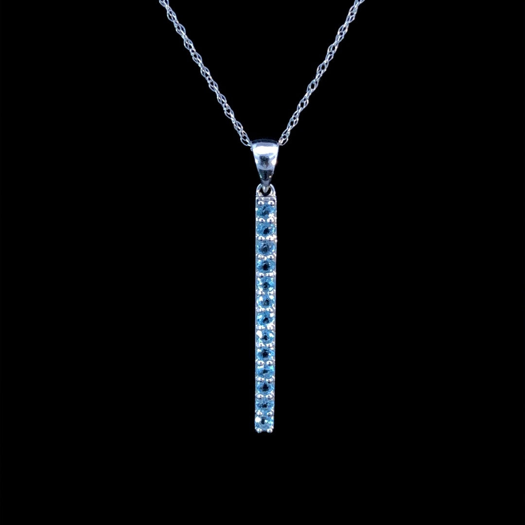 Blue topaz pendant