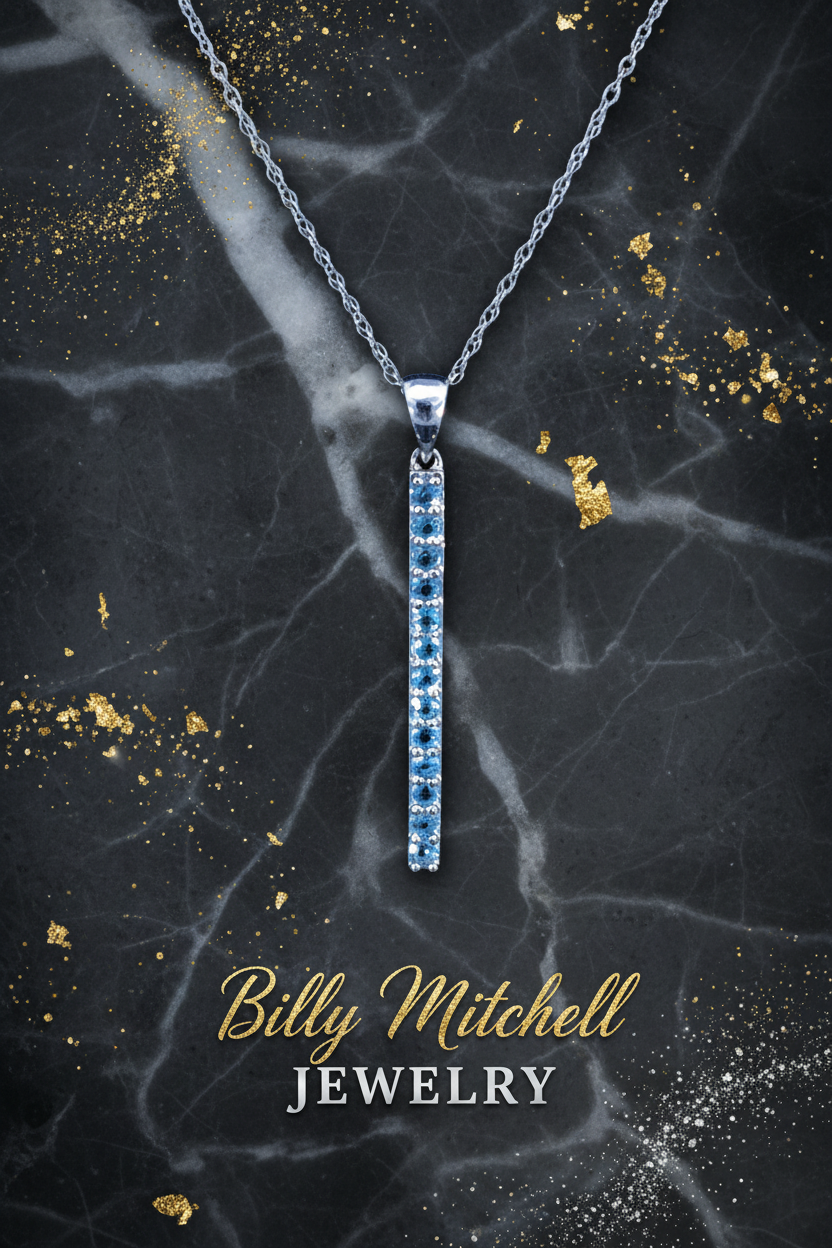 Blue topaz pendant