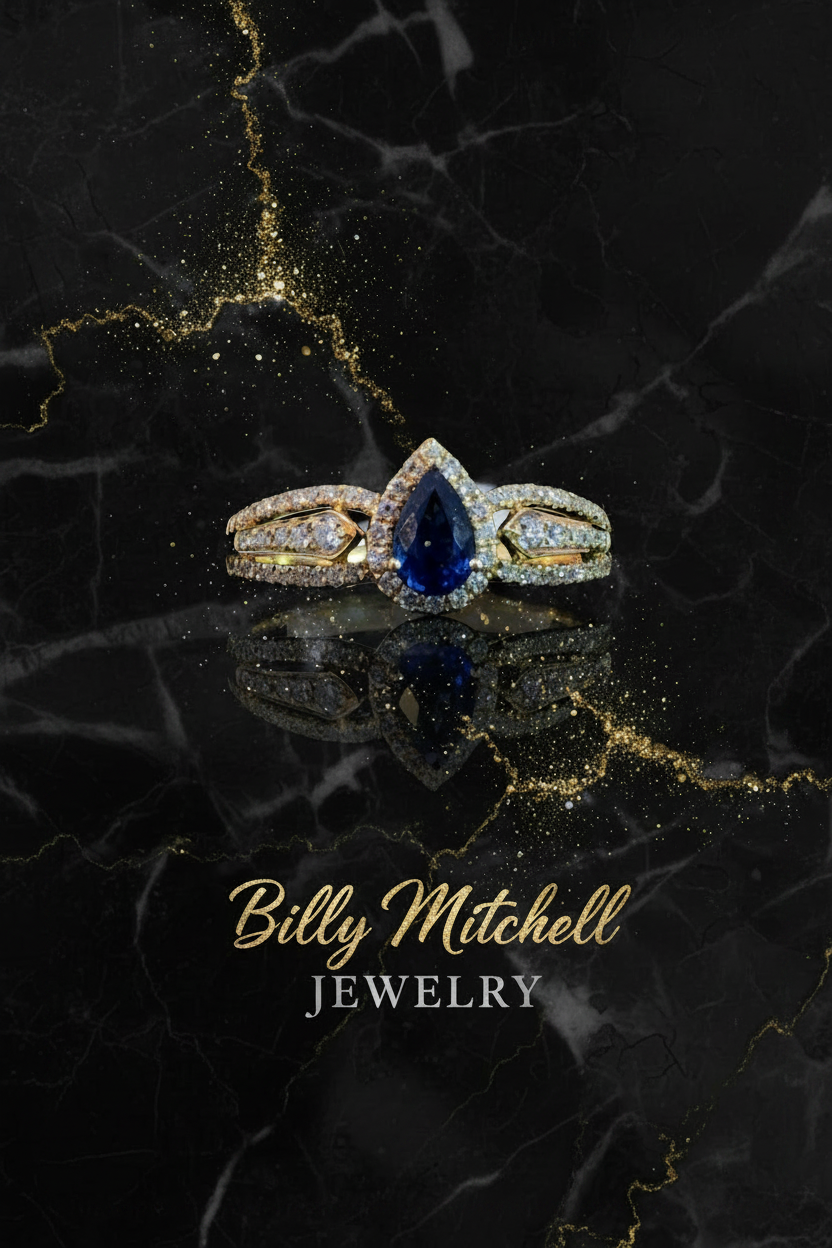 150902 - .75 ctw sapphire and diamond ring