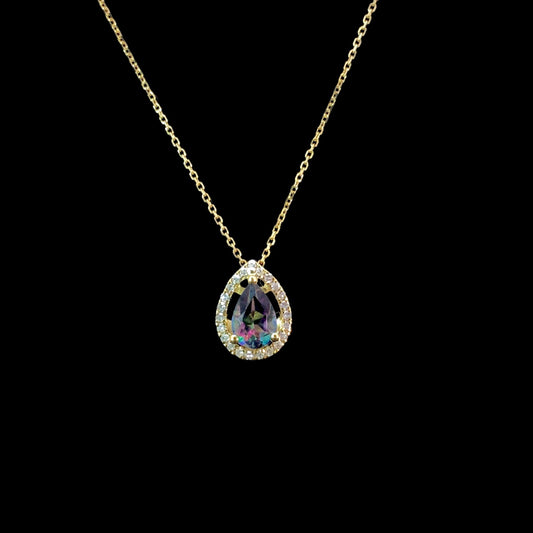 166448 - .07ctw topaz diamond pendant