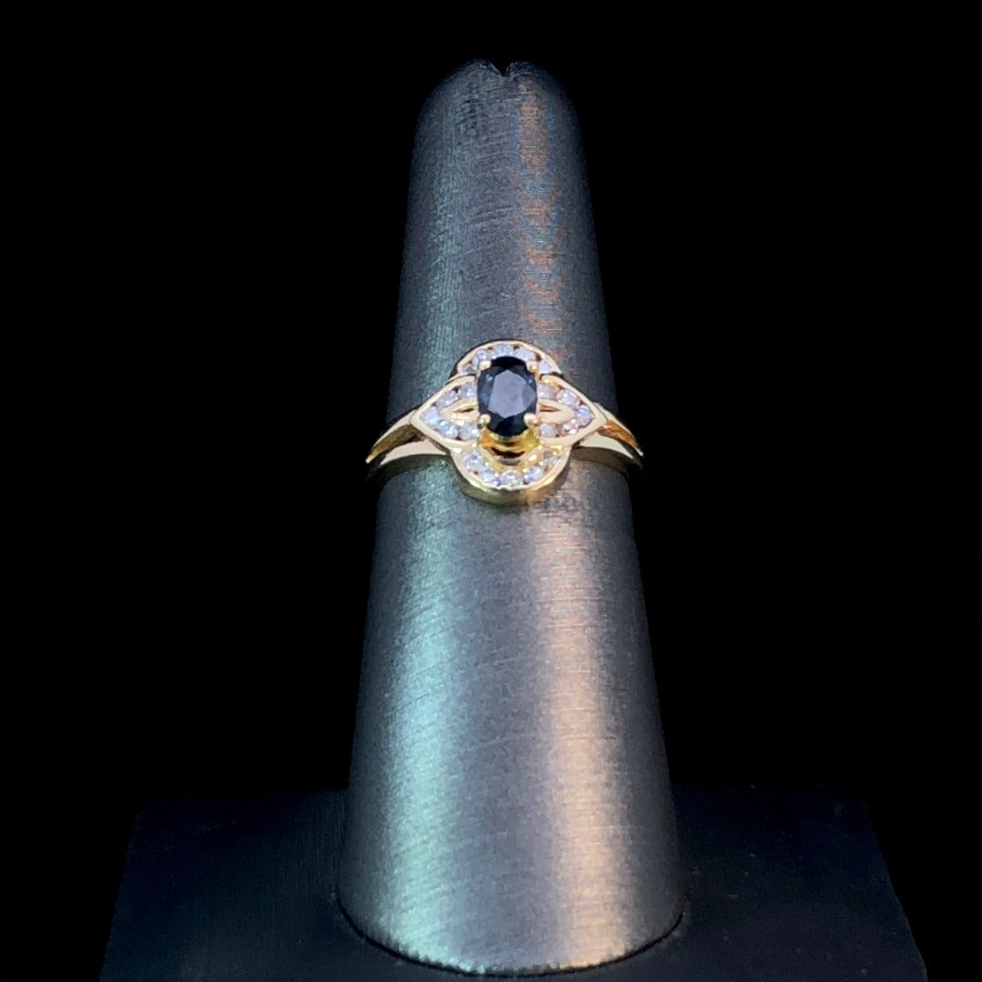 151214 - .65 ctw sapphire and diamond ring