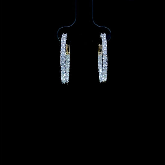 164292 - 1.00 ctw diamond hoops