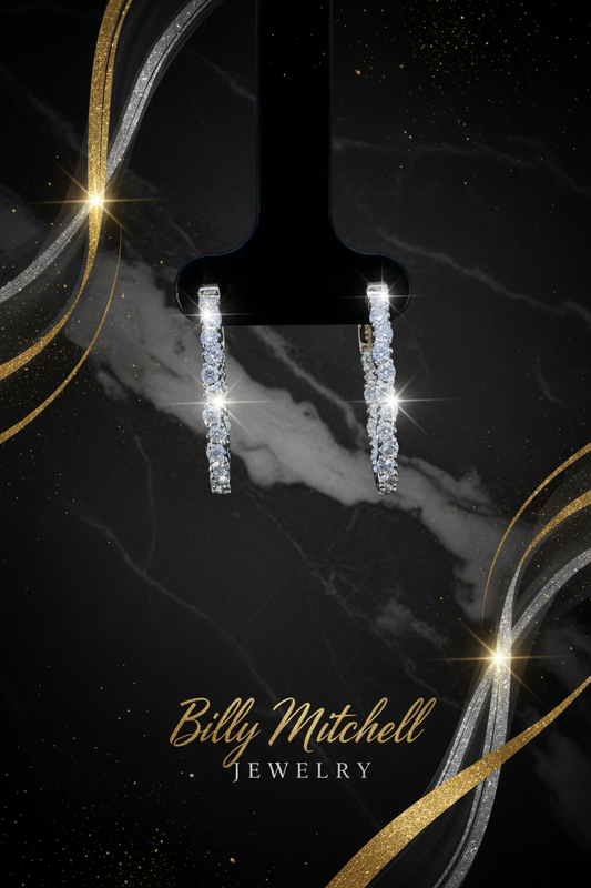 164153 - 1.00 ctw diamond hoops
