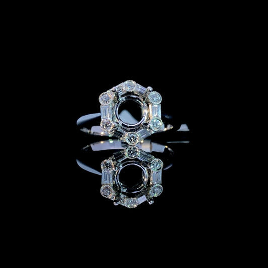 159386 - .44 ctw diamond semi mount