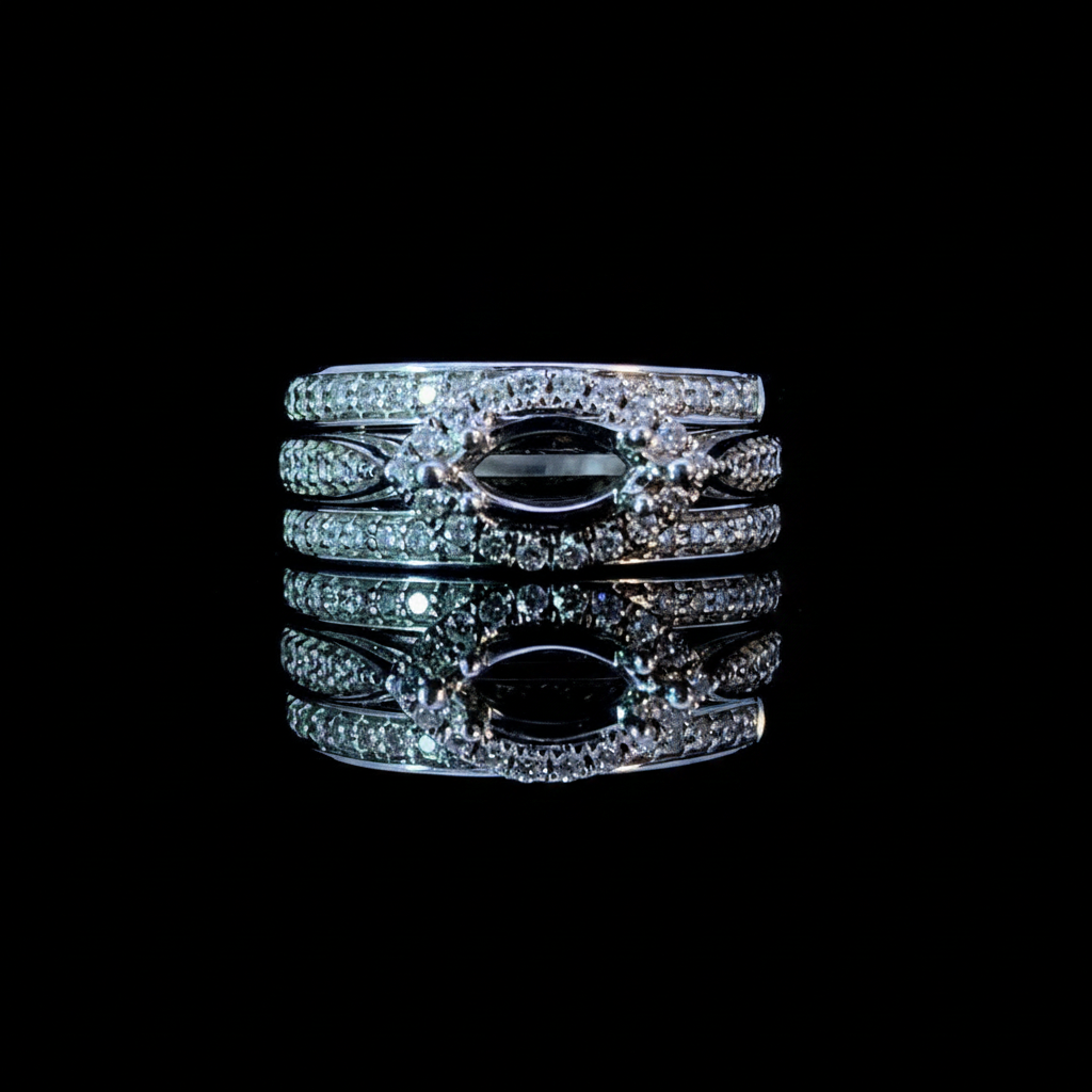 145742 - .26 ctw diamond semi mount