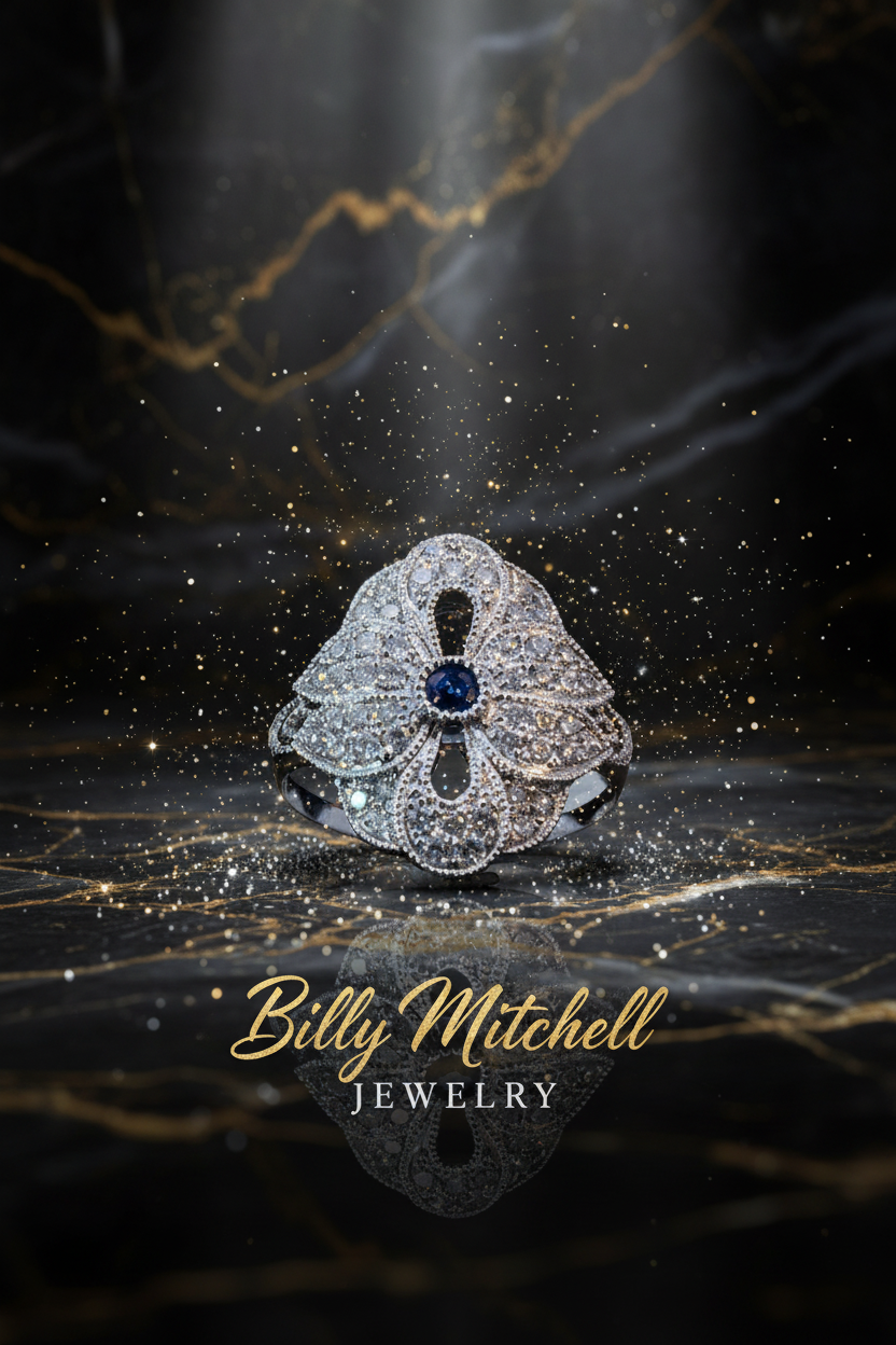 159975 - .63 ctw sapphire and diamond ring