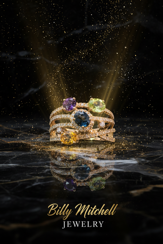167147 - Gemstone and diamond ring