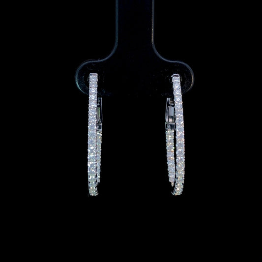 163595 - .75 ctw diamond hoops