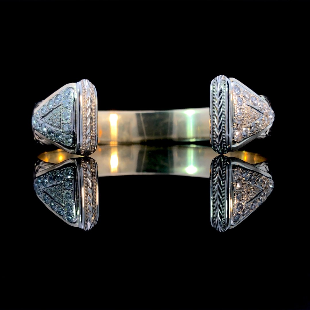 164315 - 3.00 ctw diamond cuff bracelet